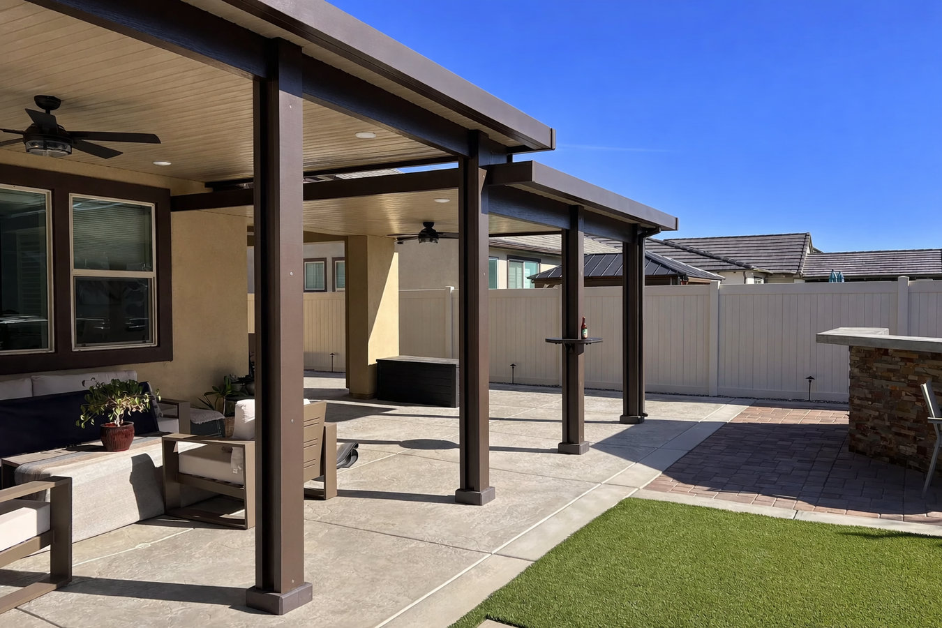 Patio cover installation